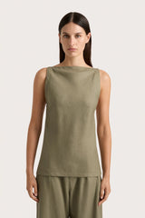 Antibes Top Khaki - Final Sale