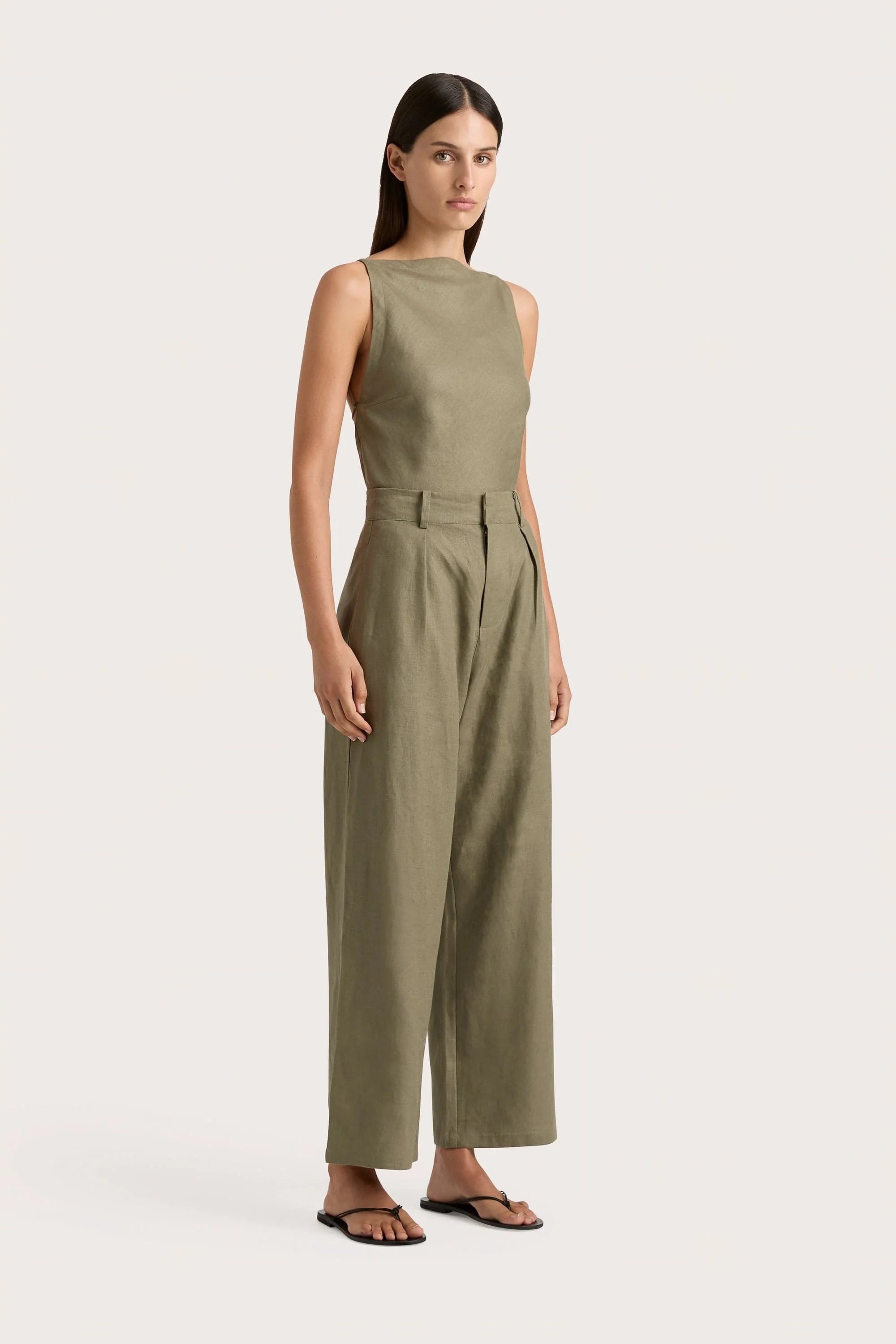 Antibes Top Khaki - Final Sale