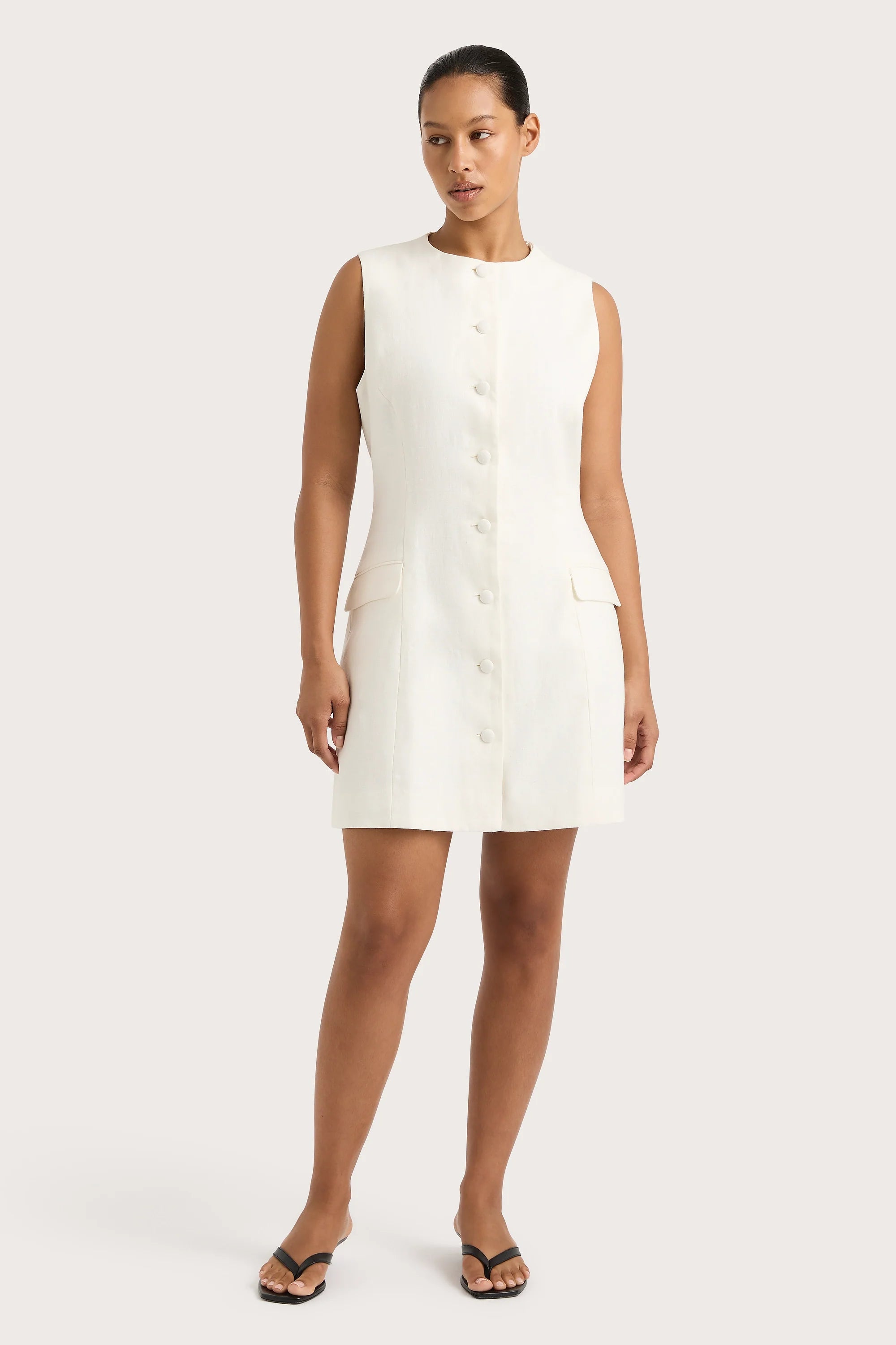 Jane Mini Dress White - Final Sale