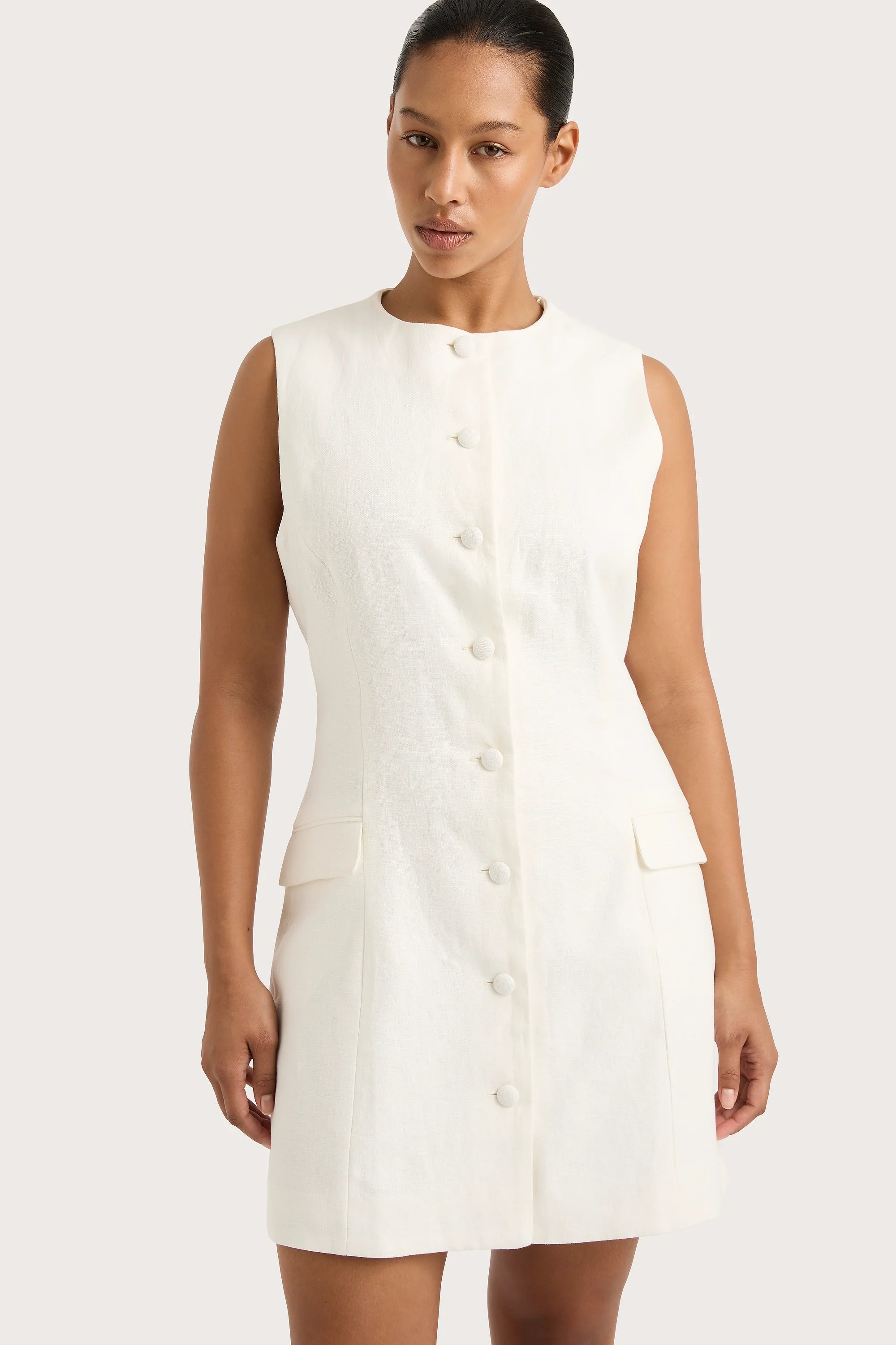 Jane Mini Dress White - Final Sale