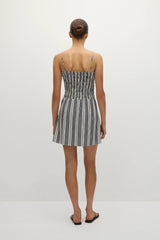 Corah Mini Dress Antique Navy Stripe - Final Sale