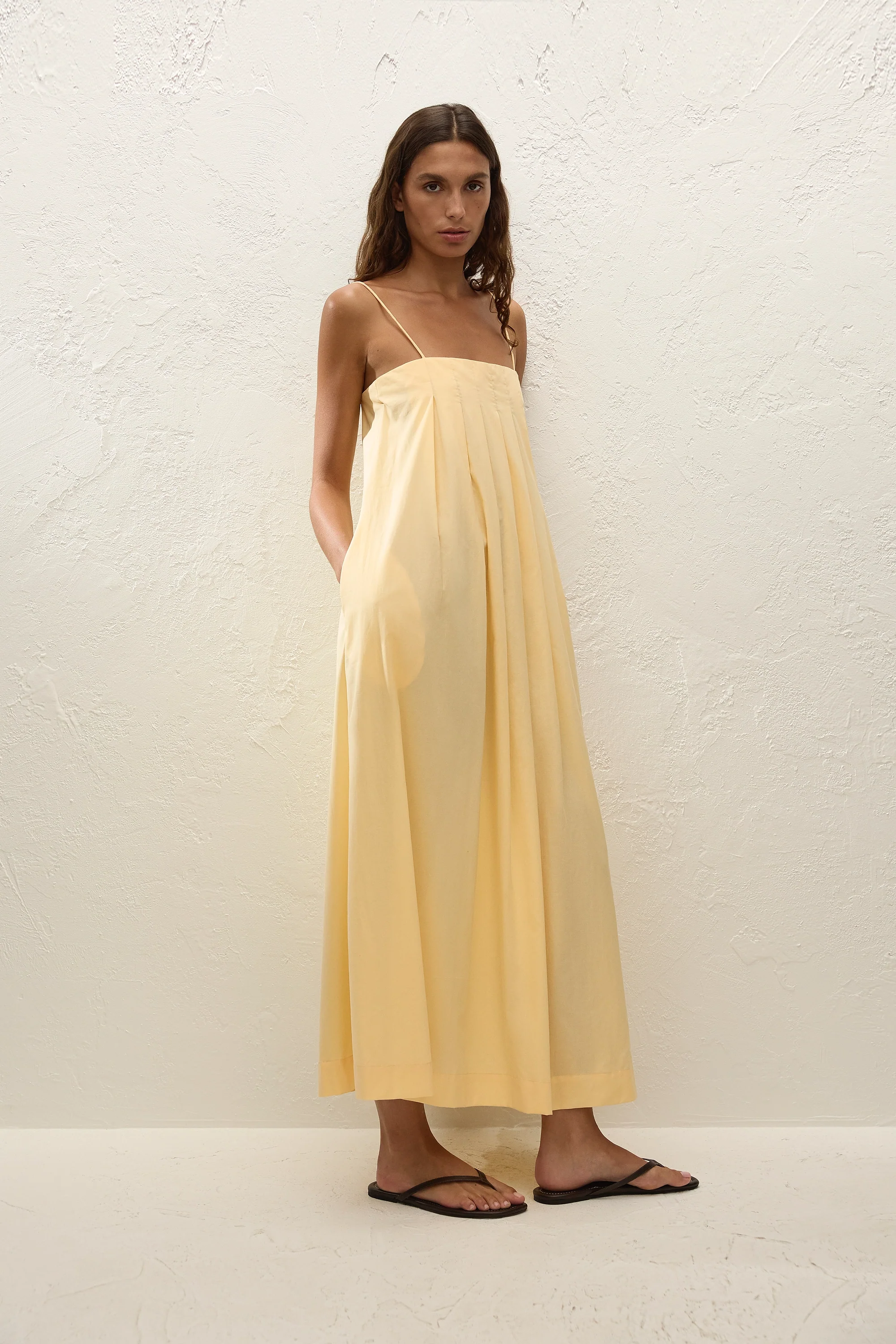 Lopez Midi Dress Banana - Final Sale