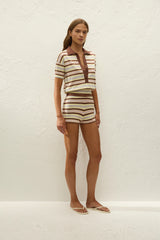 Playa Mini Short Breton Stripe Petal