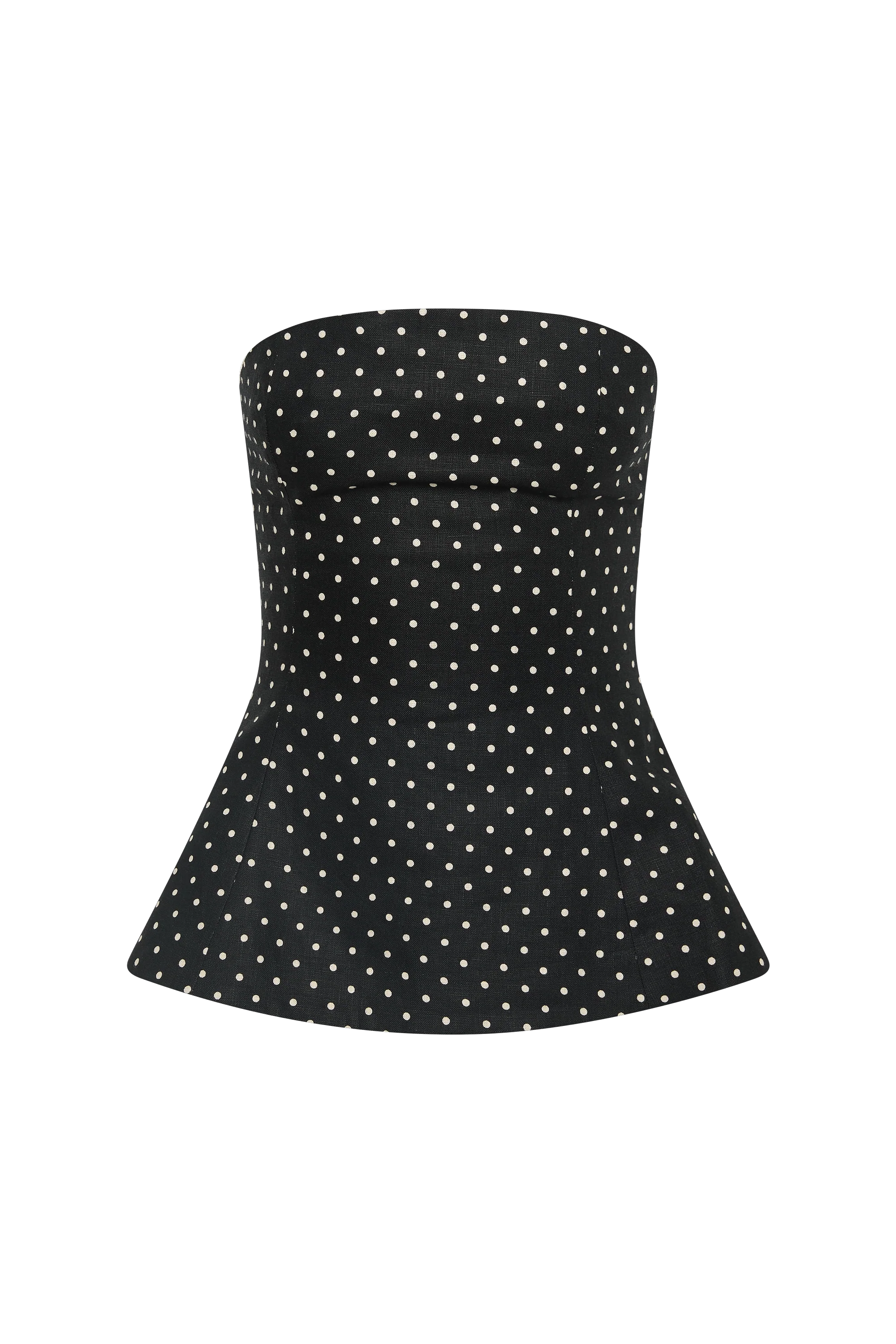 Petro Top Lola Polka Dot Black Cream