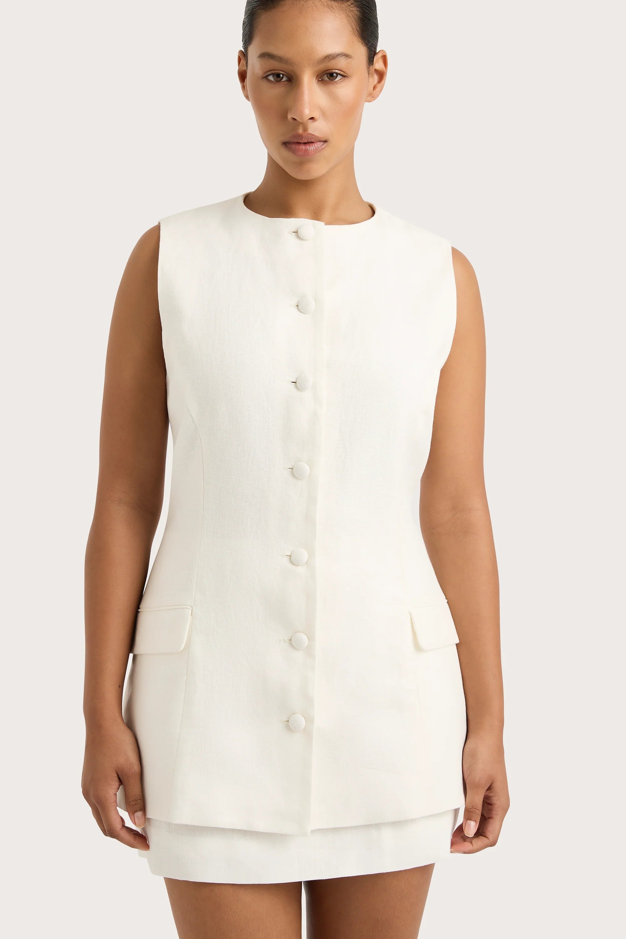 Jane Mini Skirt White - Final Sale