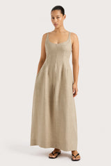 Sanne Midi Dress Oatmeal - Final Sale