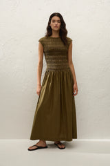 Ale Midi Dress Olive - Final Sale