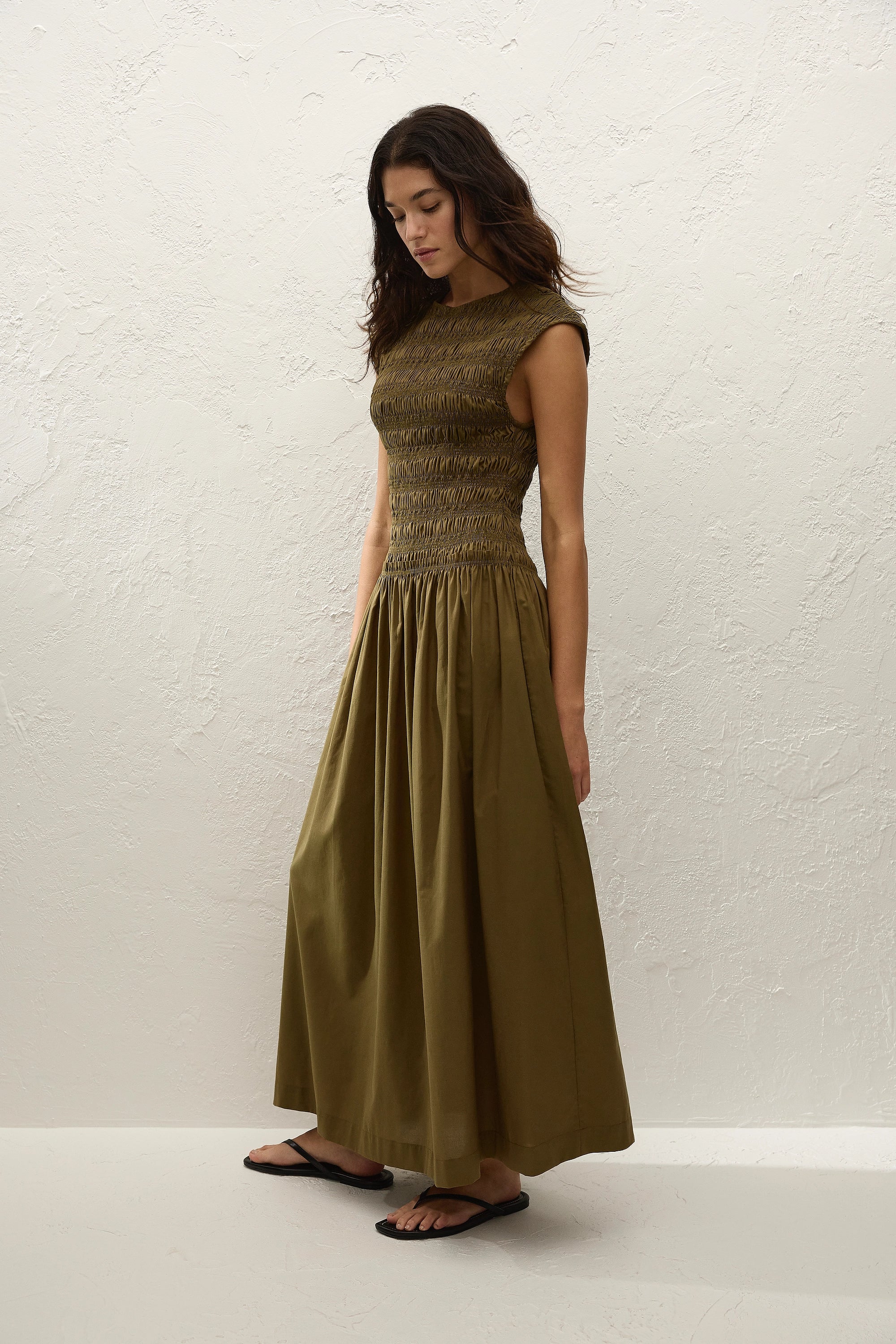 Ale Midi Dress Olive - Final Sale