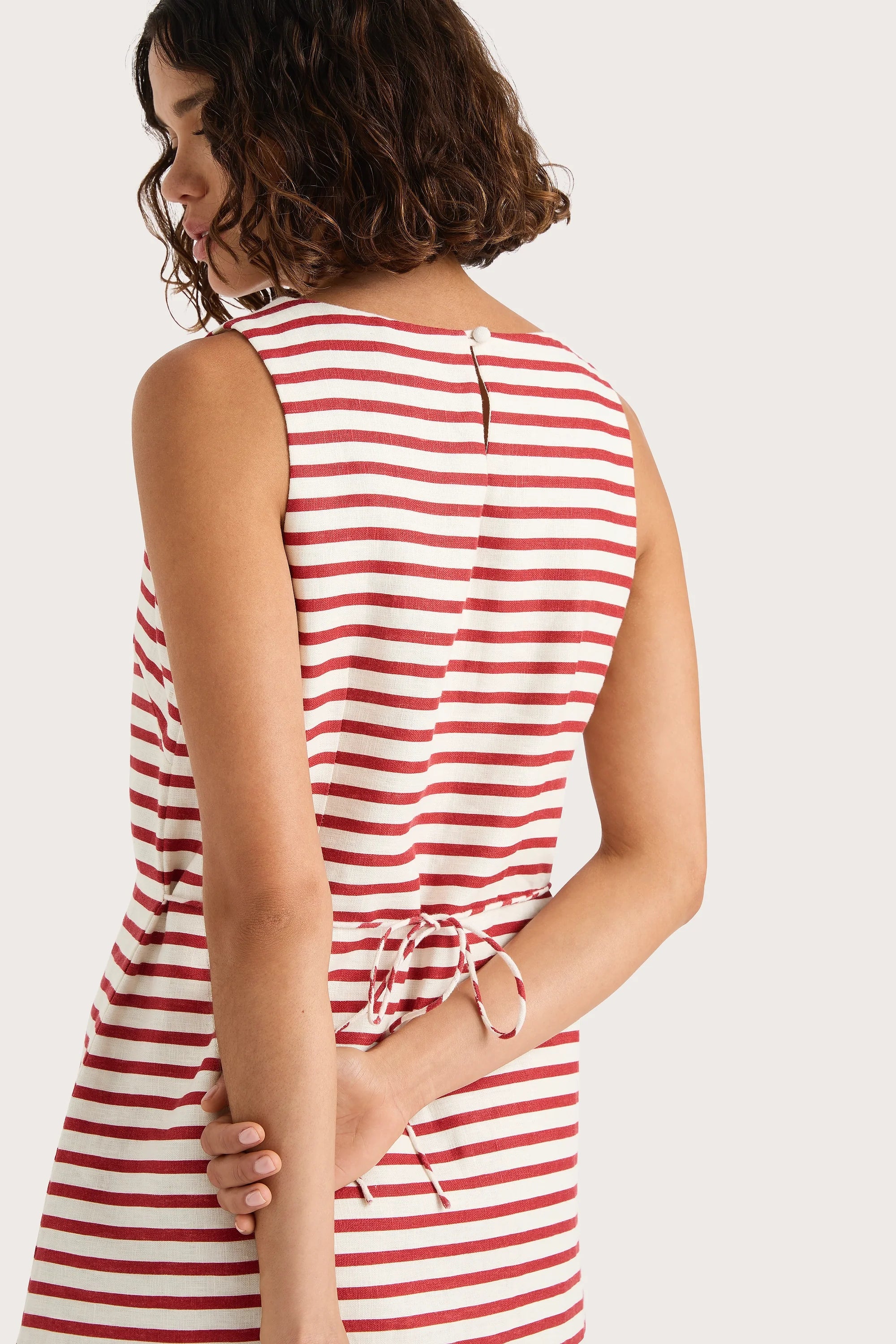 Kelly Mini Dress Breton Stripe Red - Final Sale
