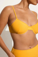 Maxime Bikini Top Citrus Towelling - Final Sale