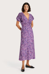 Bellavista Midi Dress Meander Micro Purple - Final Sale