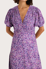 Bellavista Midi Dress Meander Micro Purple - Final Sale