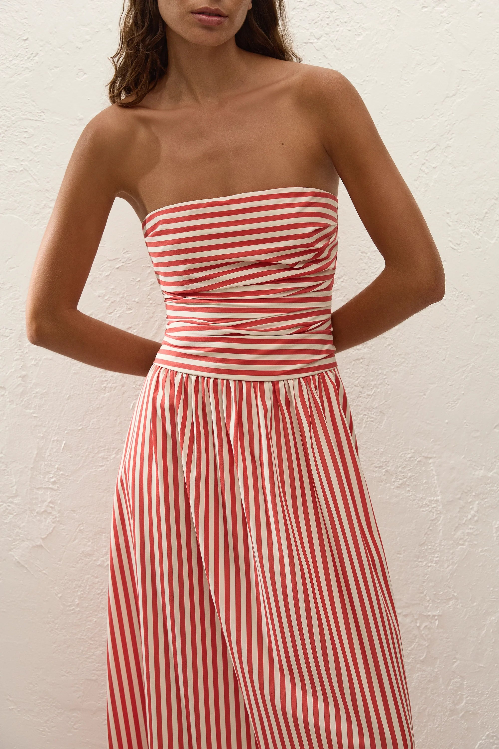 Vera Maxi Dress Orozco Stripe Dusty Tomato - Final Sale