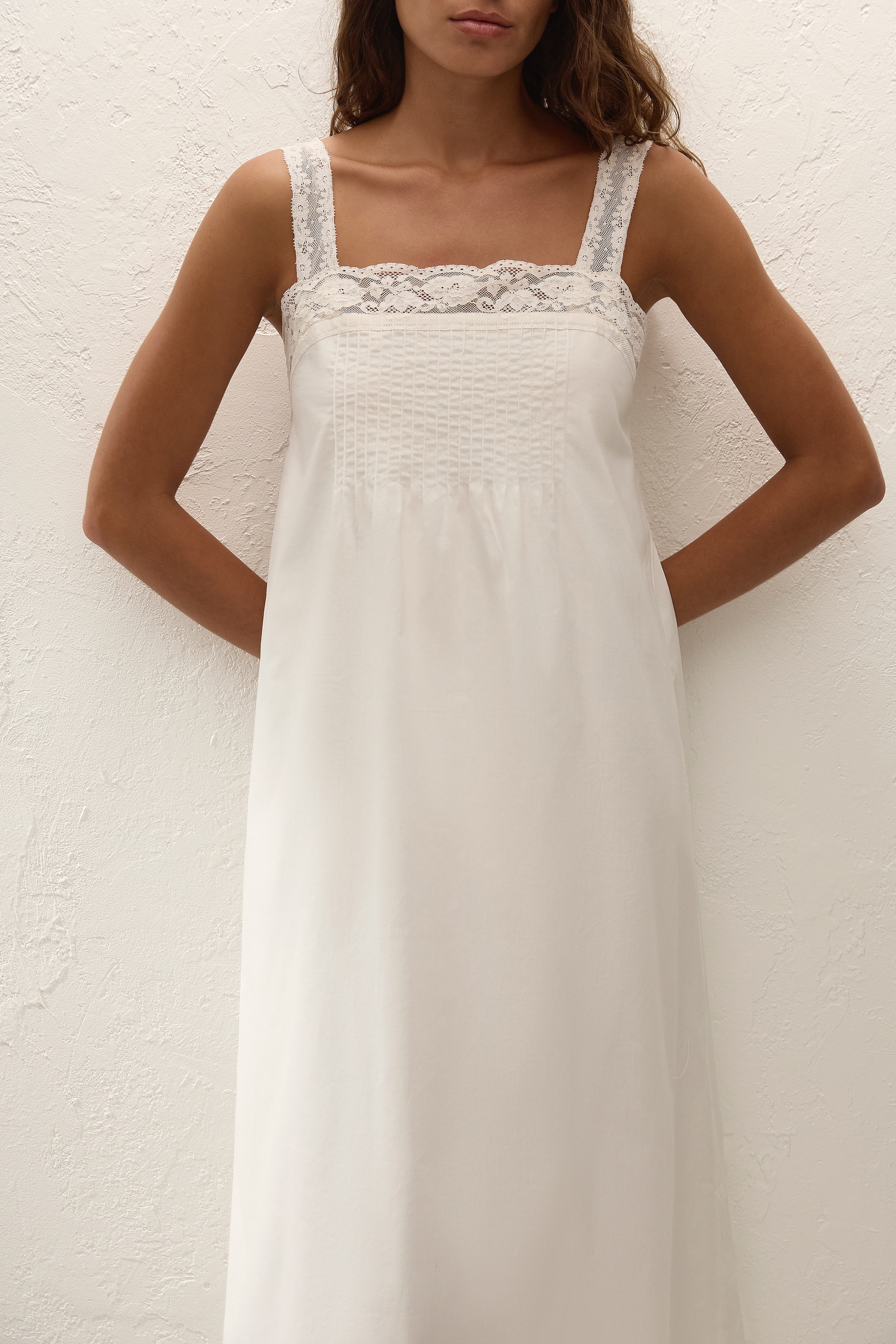Cristina Midi Dress Mila Lace Ivory