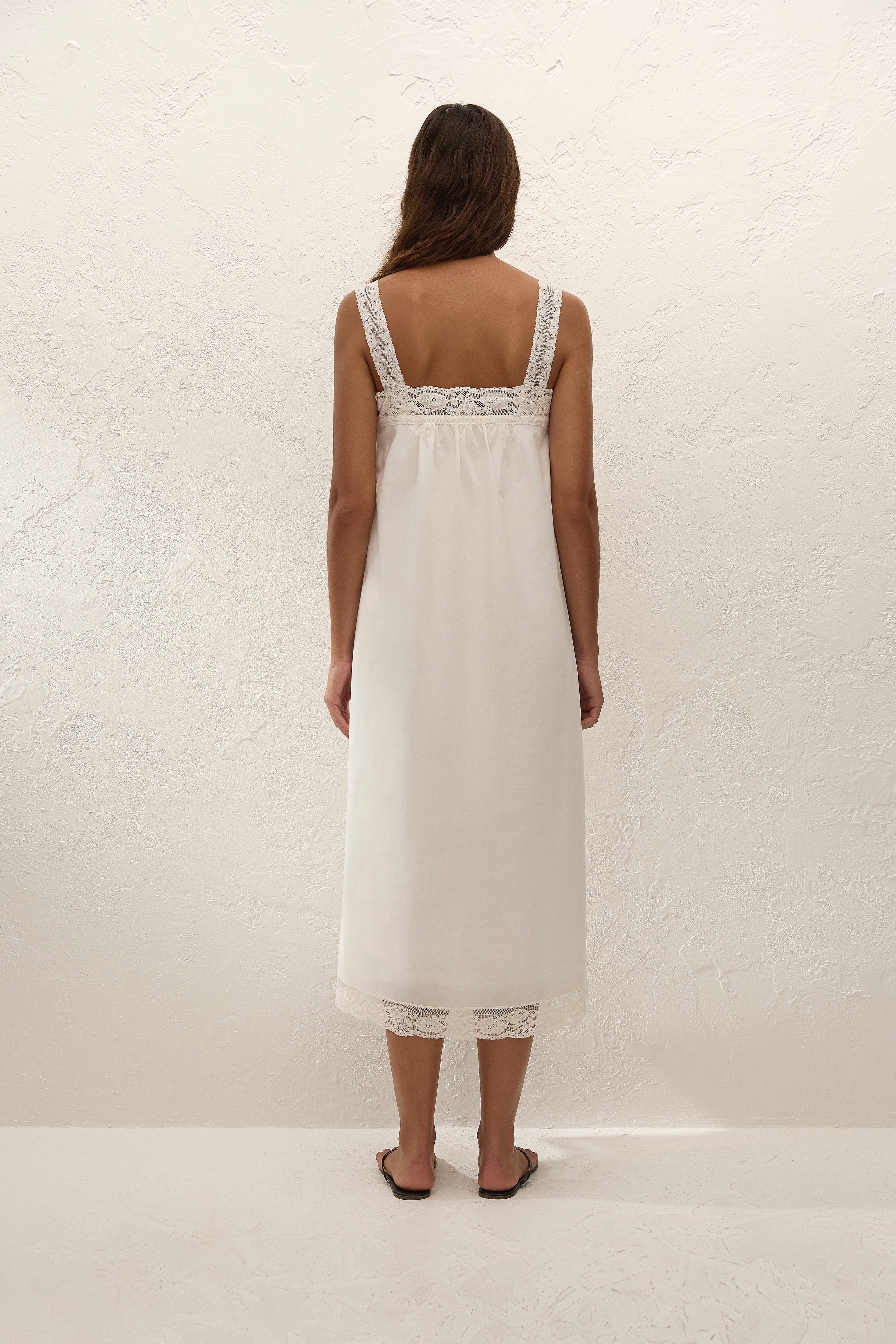 Cristina Midi Dress Mila Lace Ivory