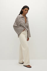 Gaia Top Norway Stripe Espresso - Final Sale