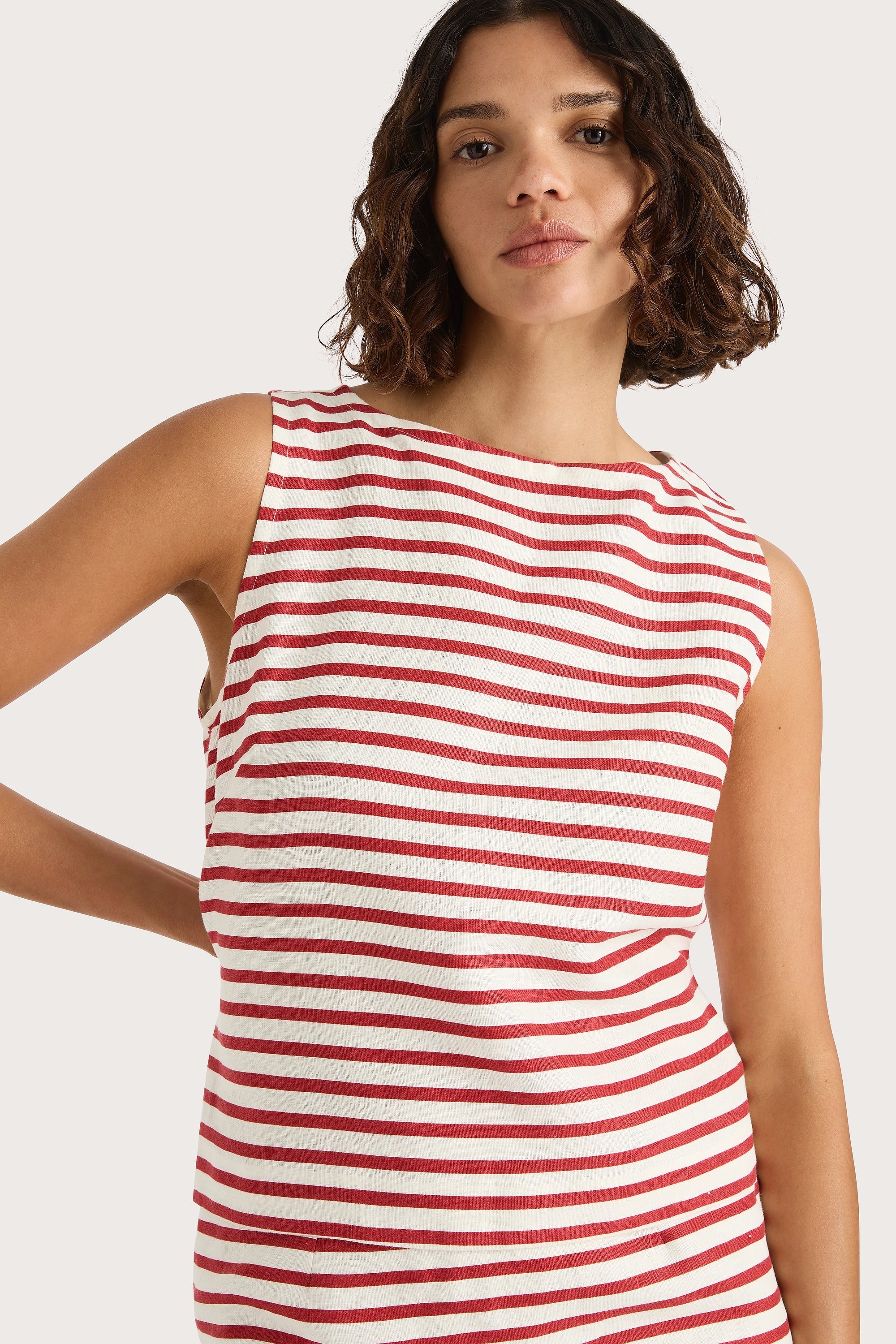 Kelly Top Breton Stripe Red - Final Sale