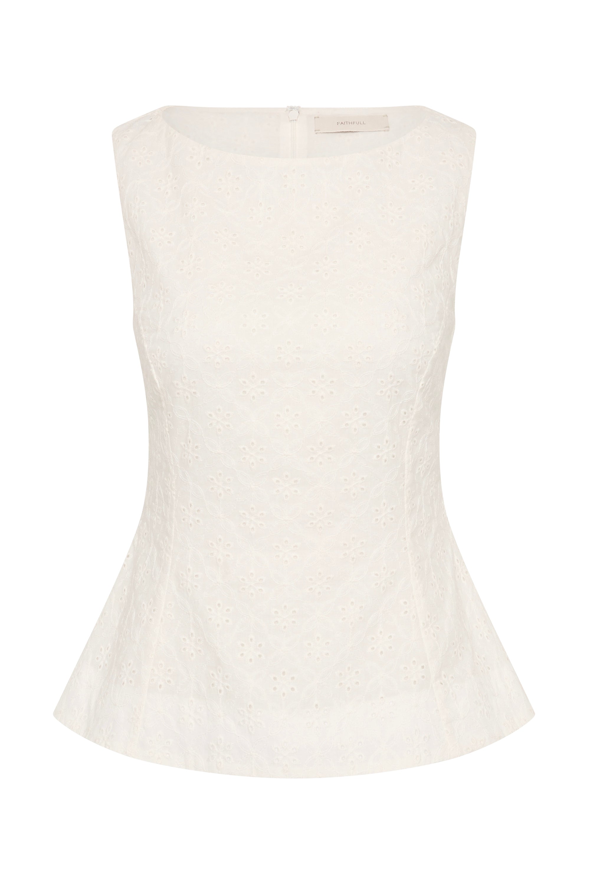Olivia Top Valentina Broderie White - Final Sale