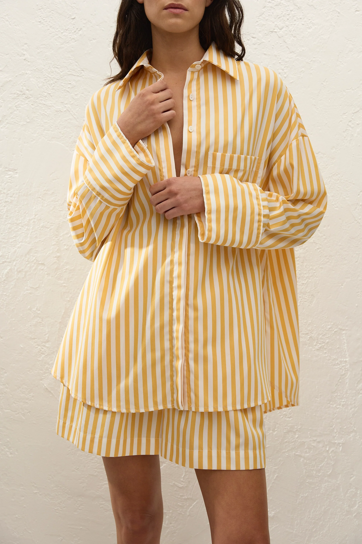 Clemente Shirt Orozco Stripe Mustard - Final Sale