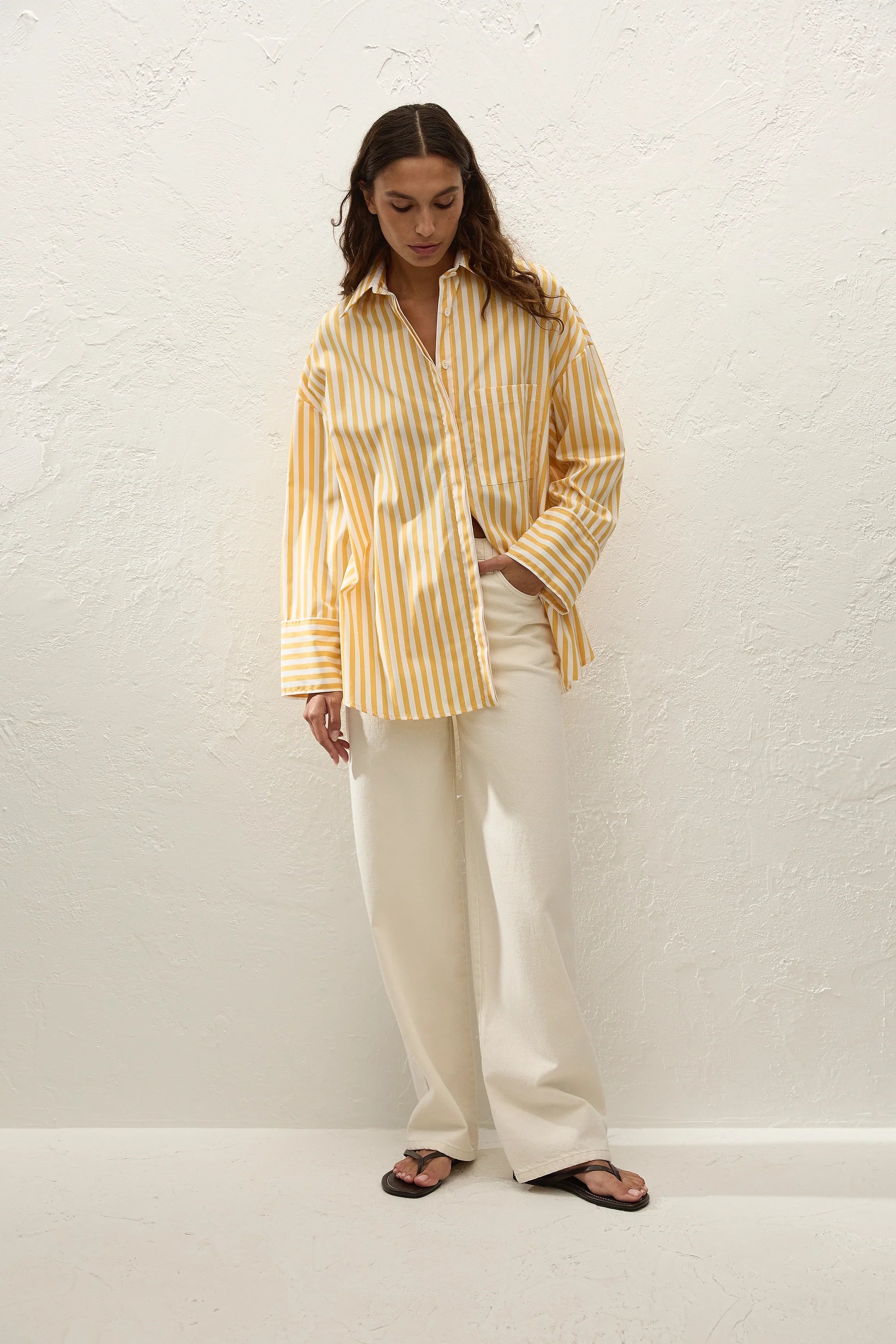 Clemente Shirt Orozco Stripe Mustard - Final Sale