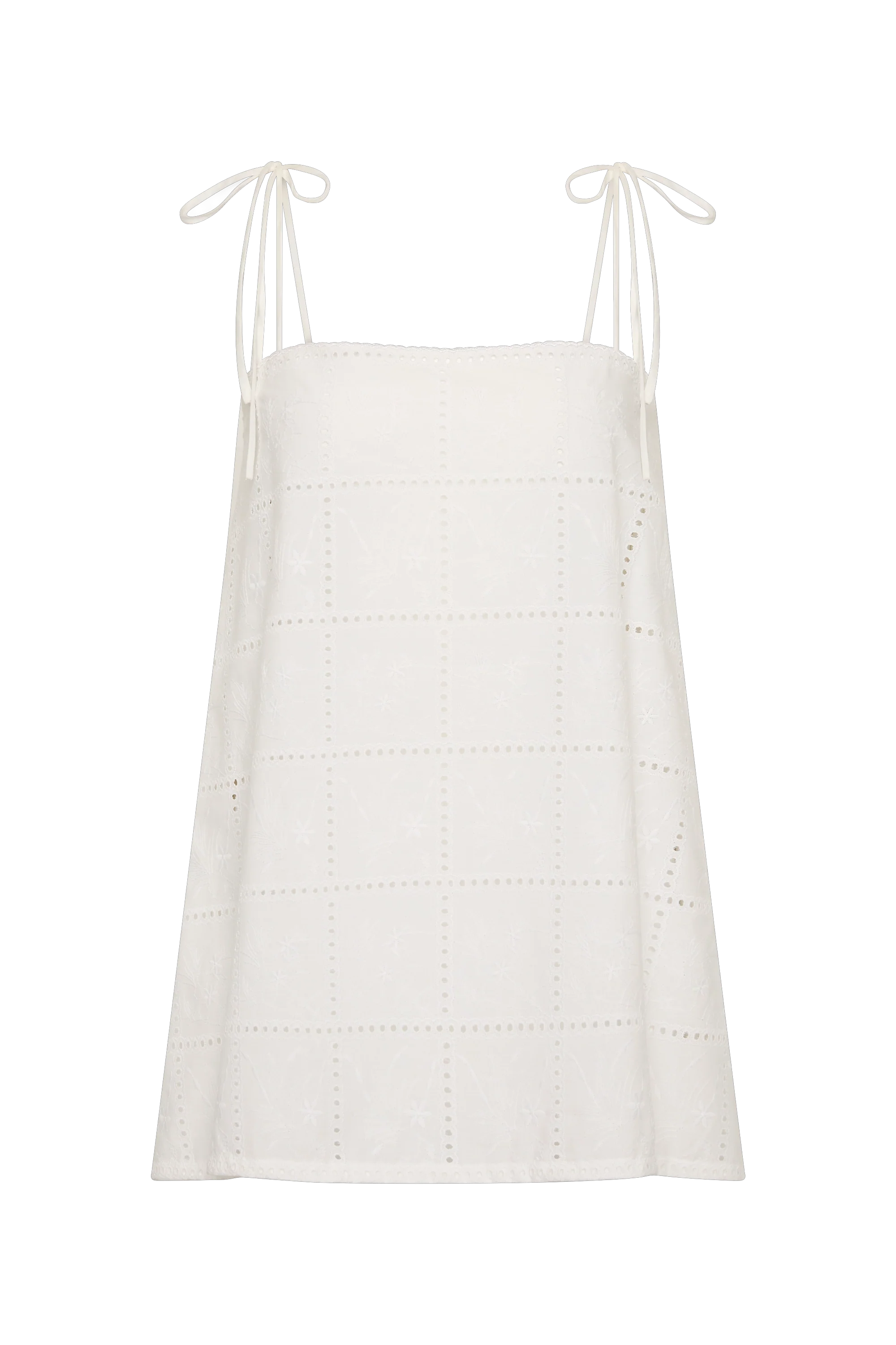 Mora Top Handkerchief Broderie White