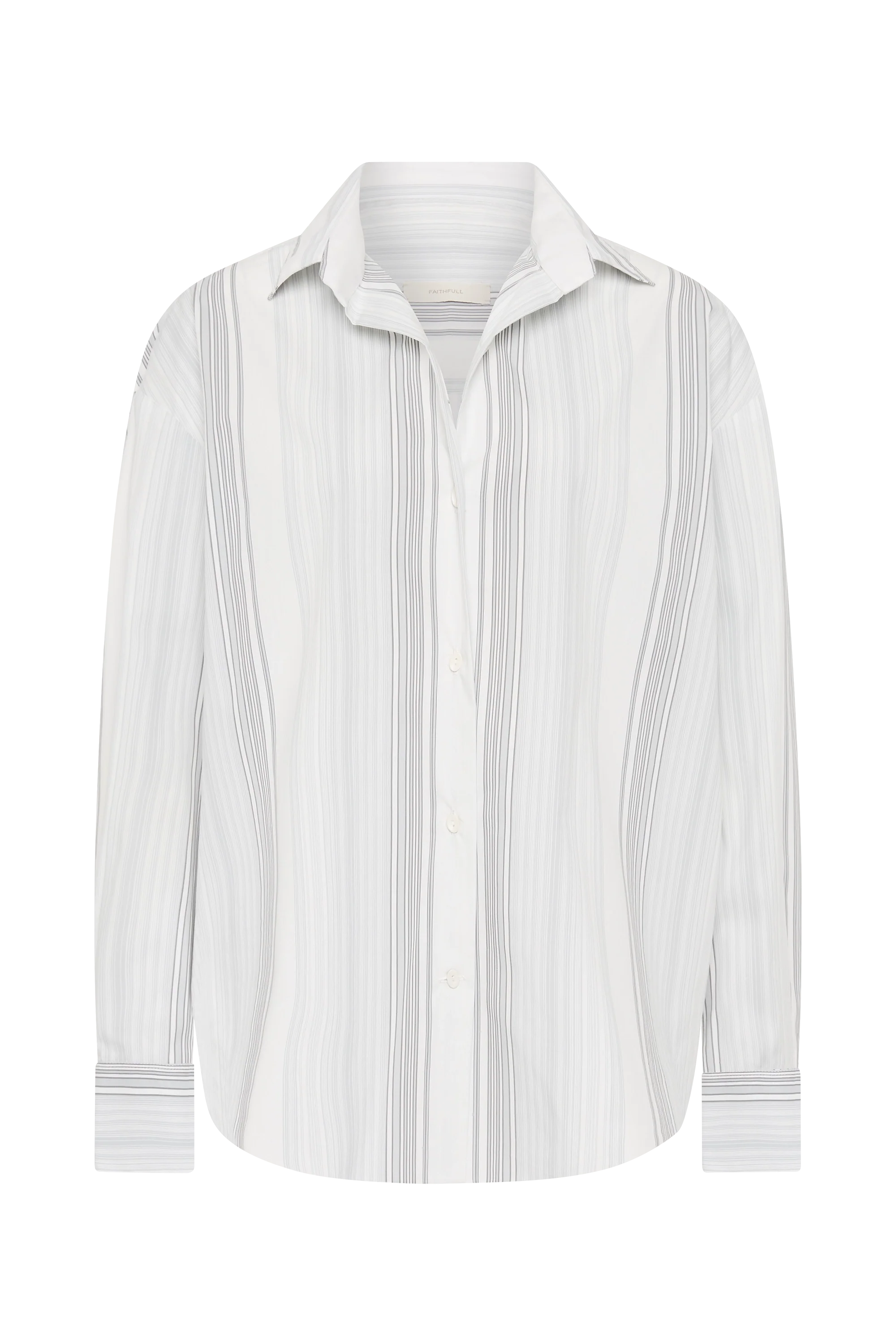 En Vau Shirt Striped Soft Blue - Final Sale