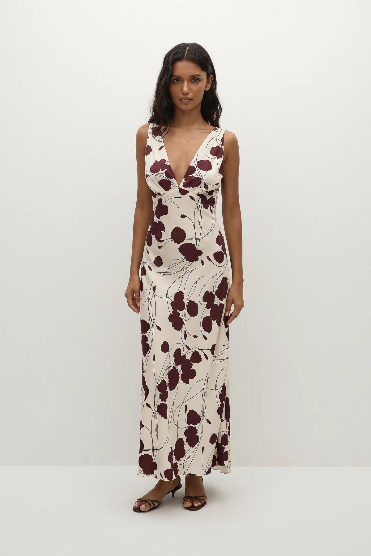 Signe Maxi Dress Dandelion Floral Bordeaux