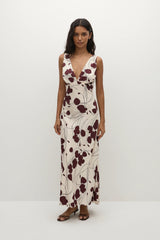 Signe Maxi Dress Dandelion Floral Bordeaux