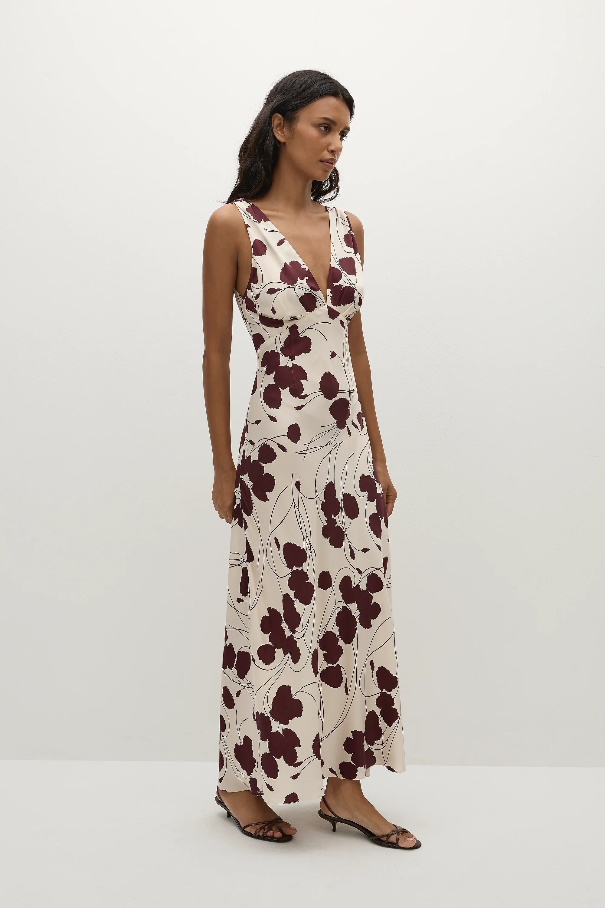 Signe Maxi Dress Dandelion Floral Bordeaux