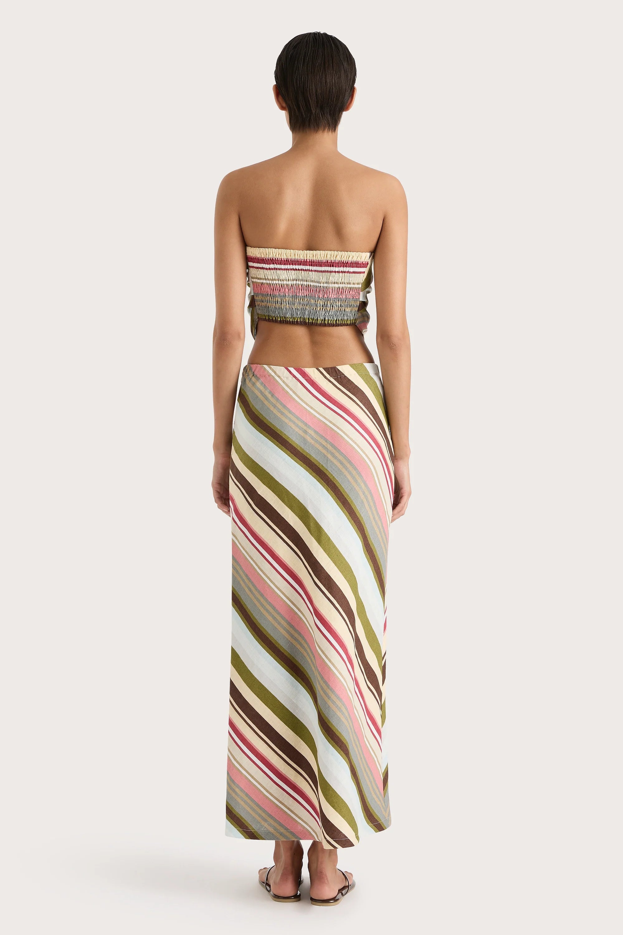Antibes Strapless Top Meleu Stripe Multi - Final Sale