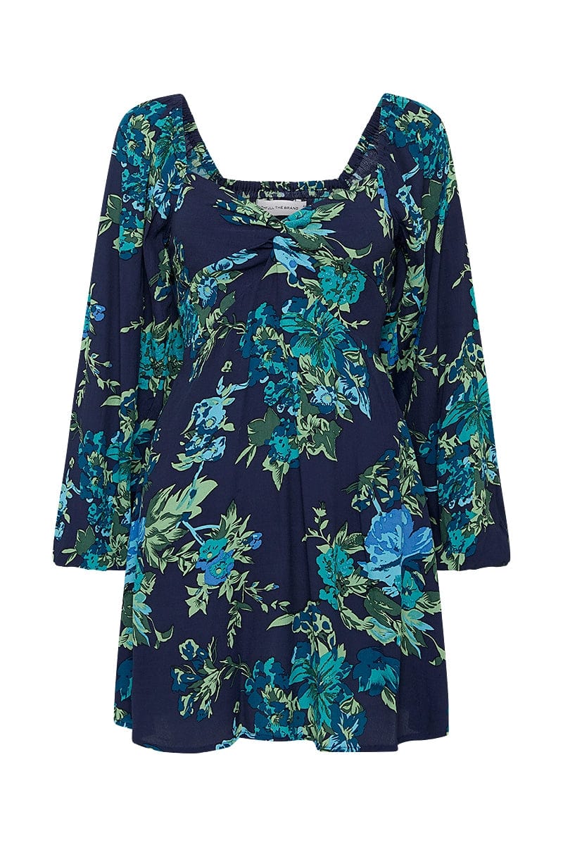 Amias Mini Dress Escala Floral Navy - Final Sale