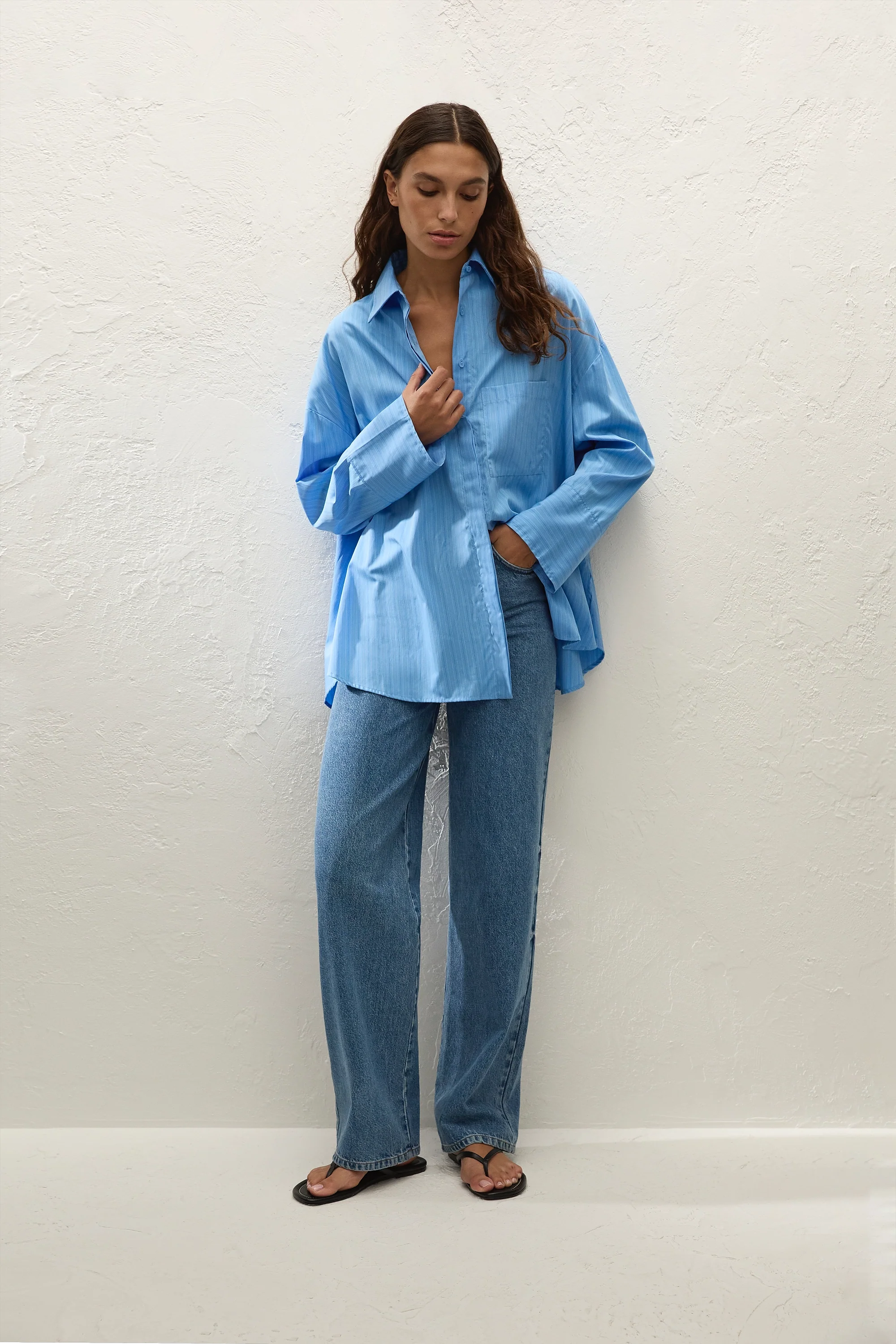 Clemente Shirt Mico Pinstripe Azul - Final Sale