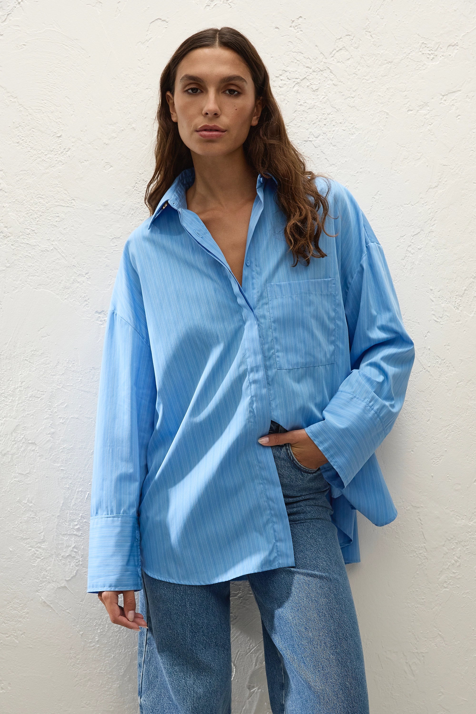 Clemente Shirt Mico Pinstripe Azul - Final Sale