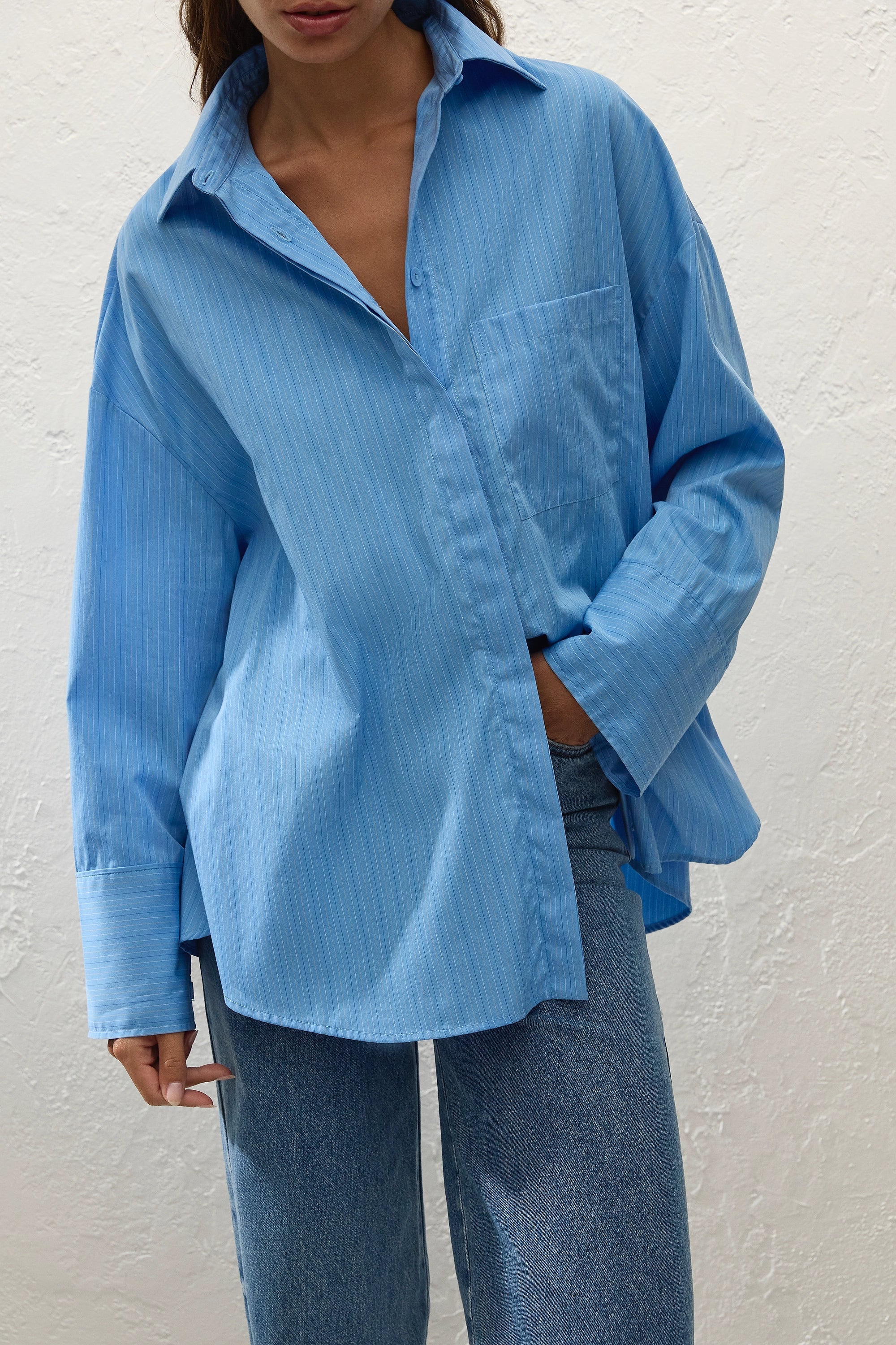 Clemente Shirt Mico Pinstripe Azul - Final Sale