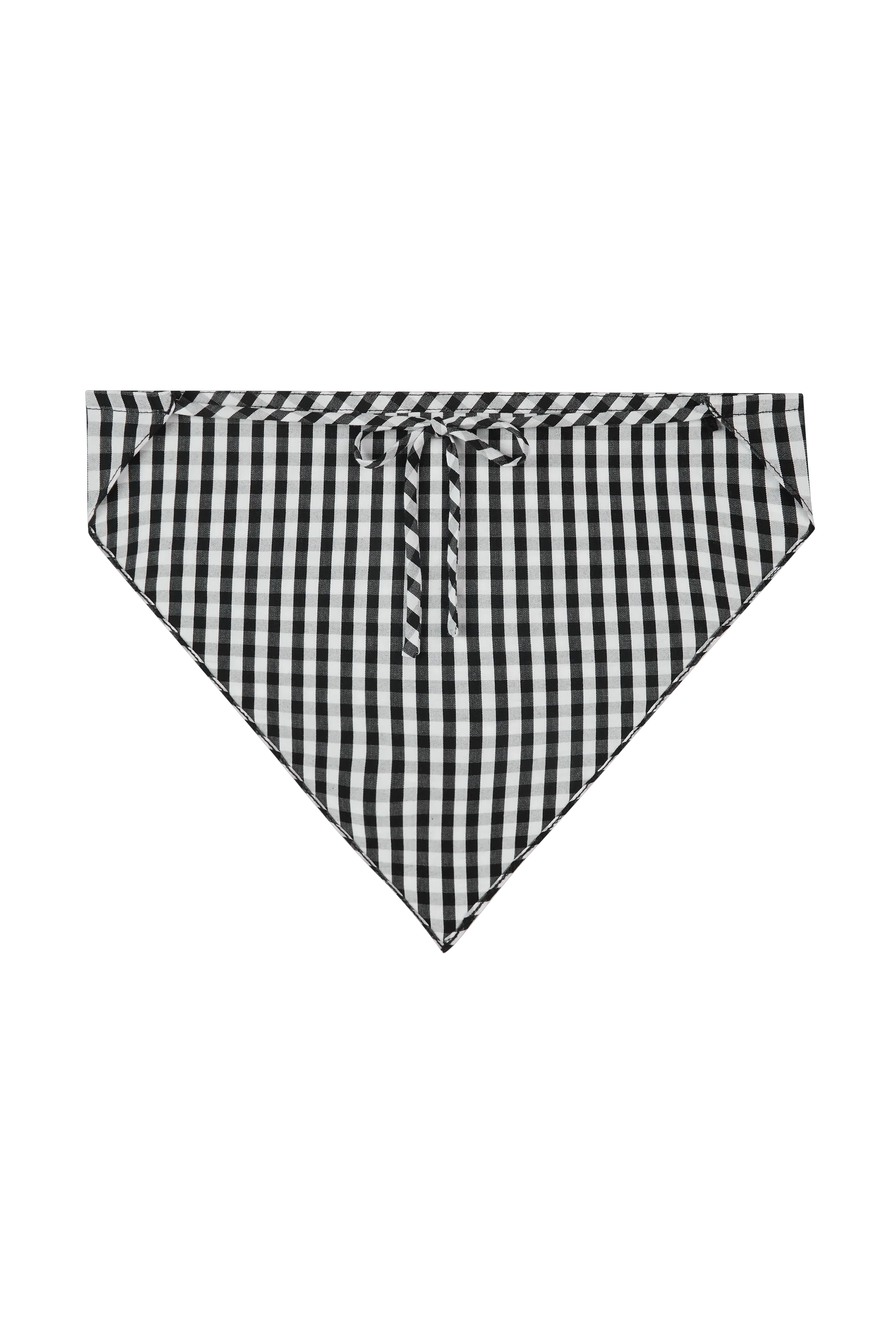 Lucia Head Scarf Black Textured Gingham - Final Sale