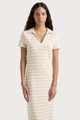Tiesse Maxi Dress Cream Stripe - Final Sale