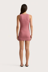 Maceio Mini Dress Vermillion Stripe - Final Sale