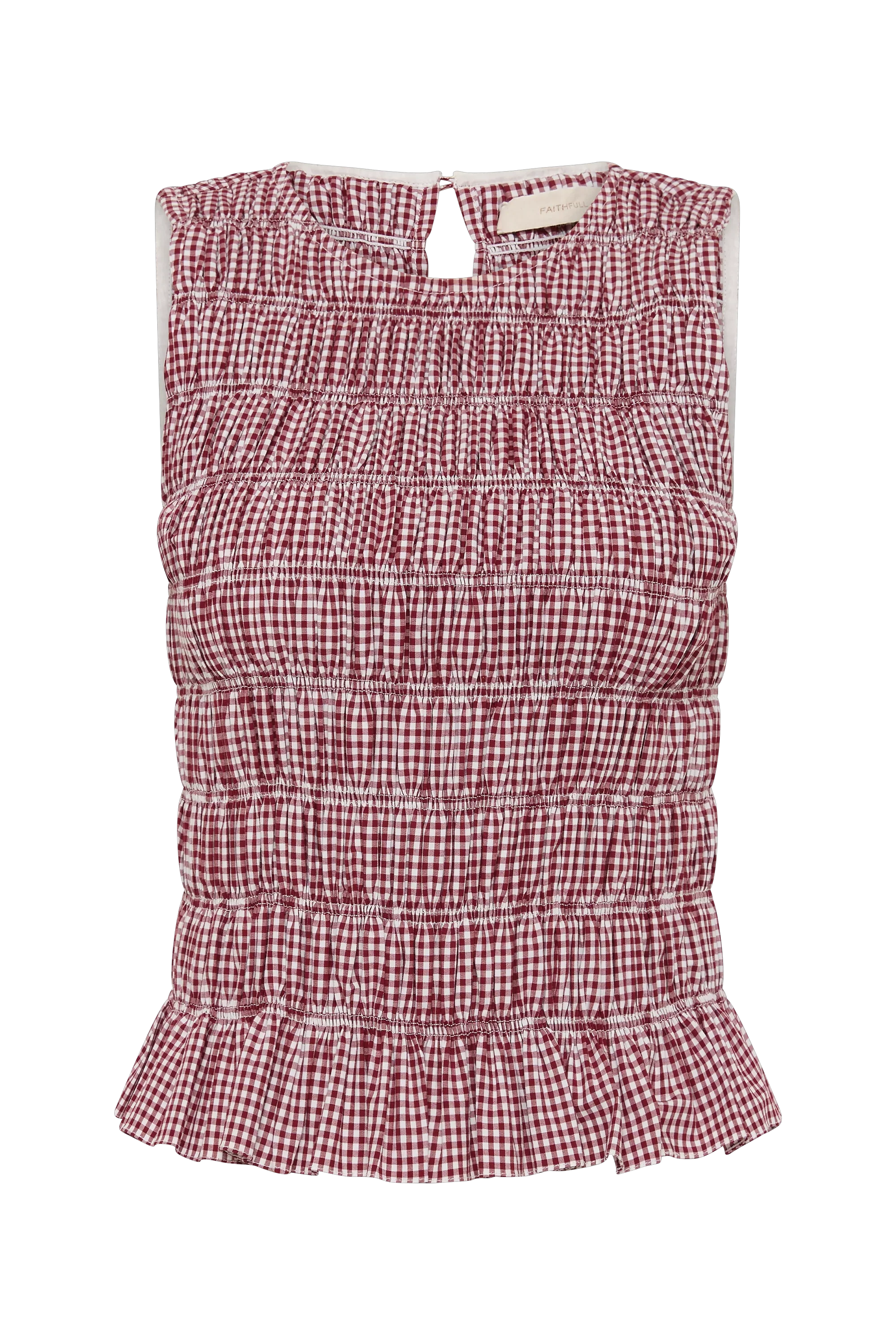 Heidi Top Gingham Red - Final Sale