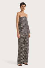 Ninette Strapless Top Espresso Geo - Final Sale