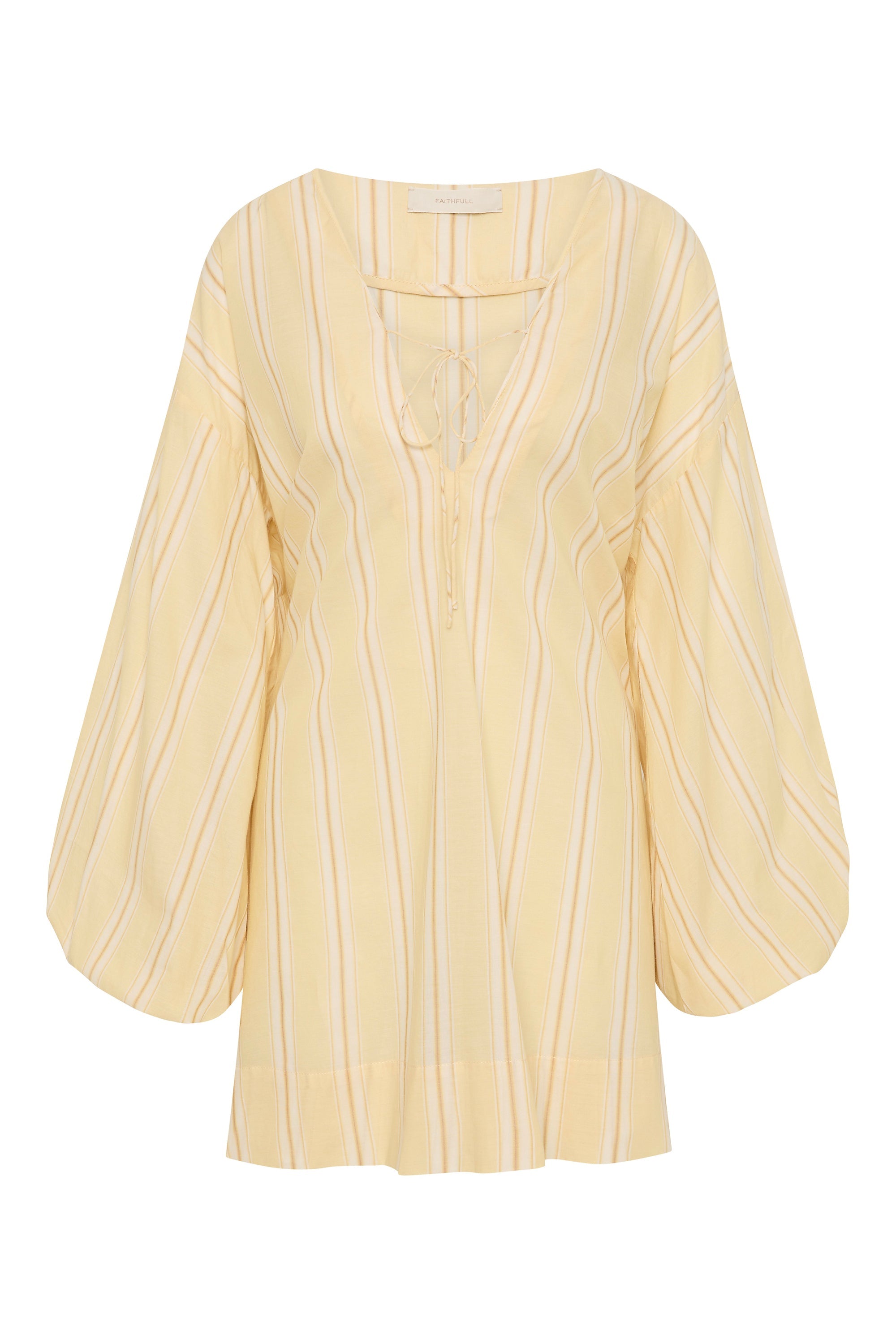 Pia Mini Dress Ombre Stripe Faded Mustard - Final Sale