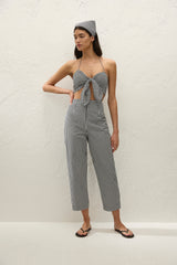 Onda Top Black Textured Gingham - Final Sale