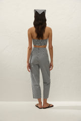 Onda Top Black Textured Gingham - Final Sale