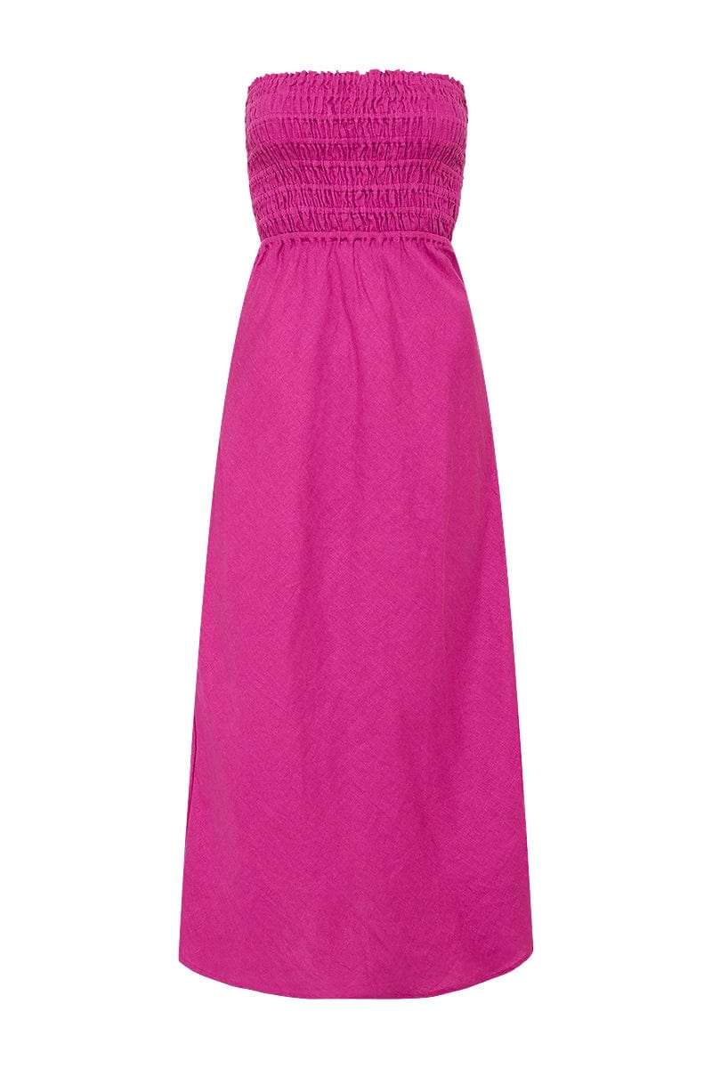 Do Dora Midi Dress Magenta - Final Sale