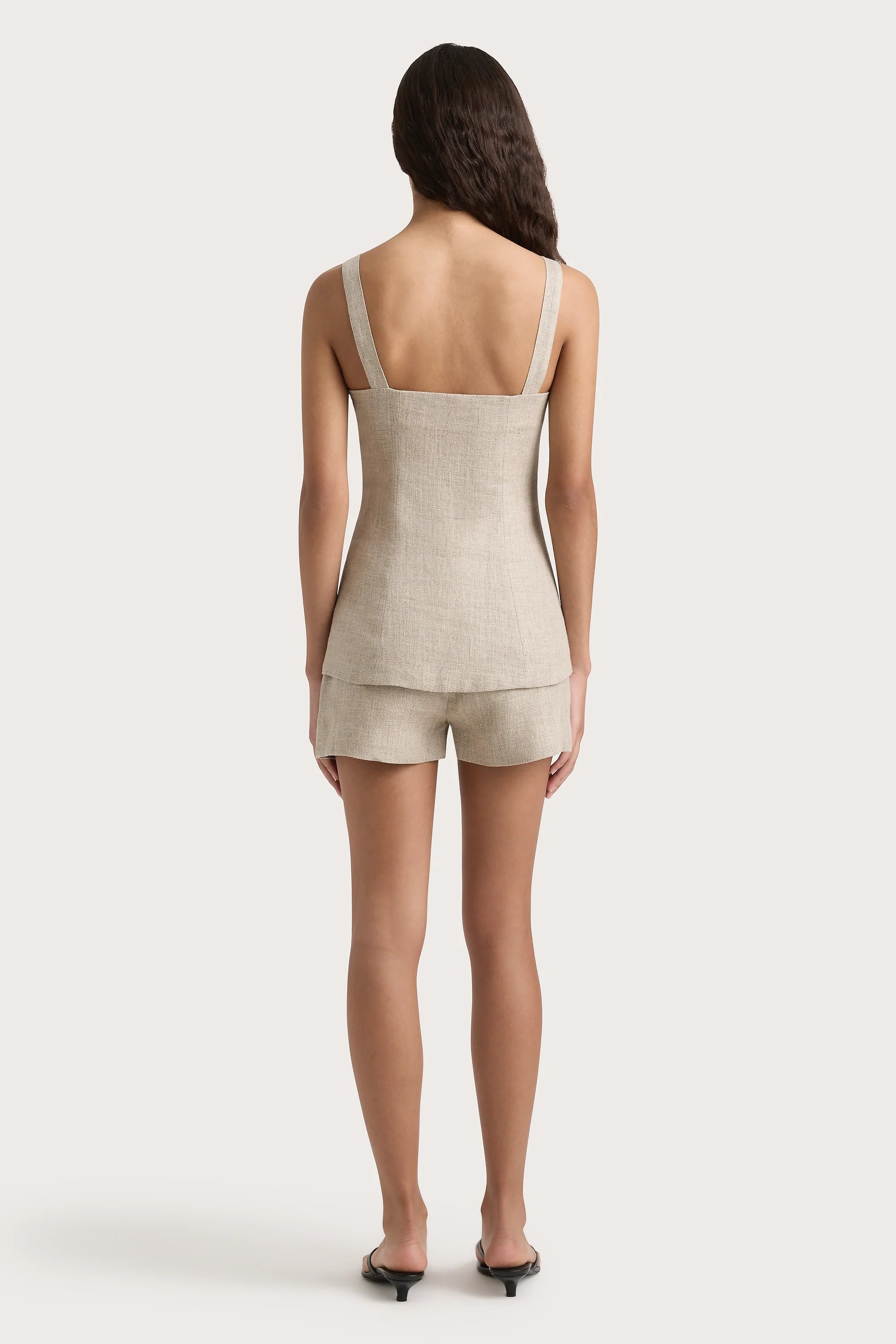 Lila Mini Short Oatmeal - Final Sale