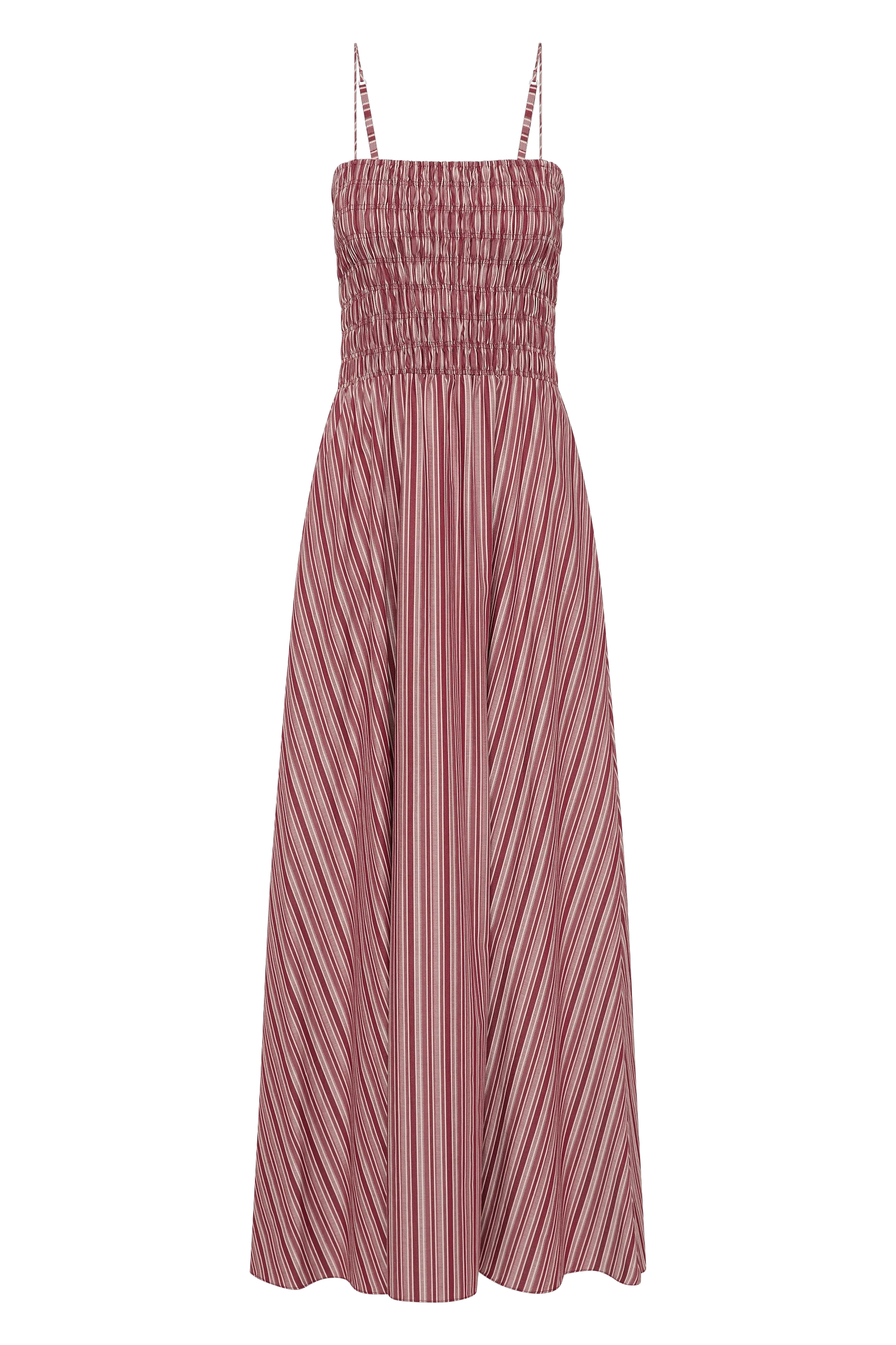 Anniken Maxi Dress Burgundy Stripe - Final Sale