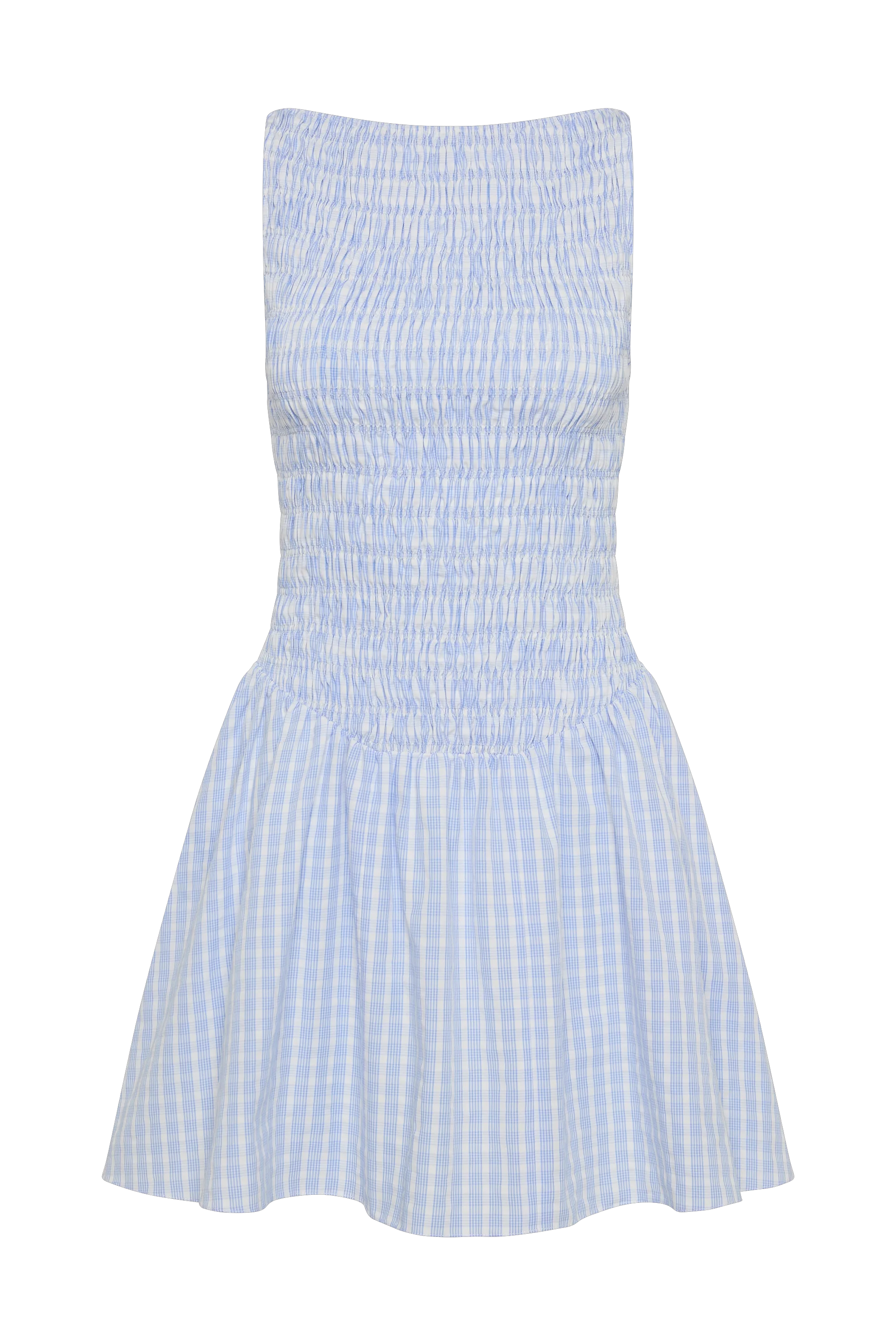Martina Mini Dress Paloma Check Light Blue White