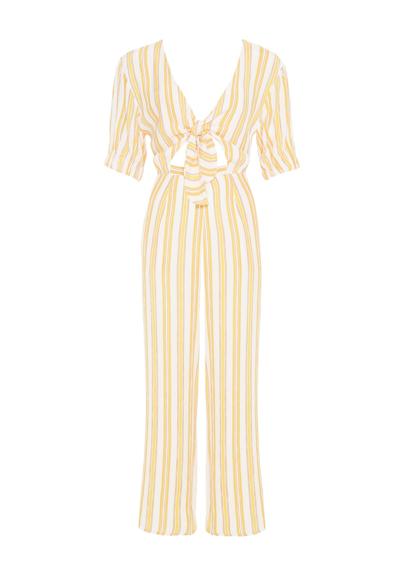 Azure Stripe Print Sun Matese Jumpsuit  - Final Sale