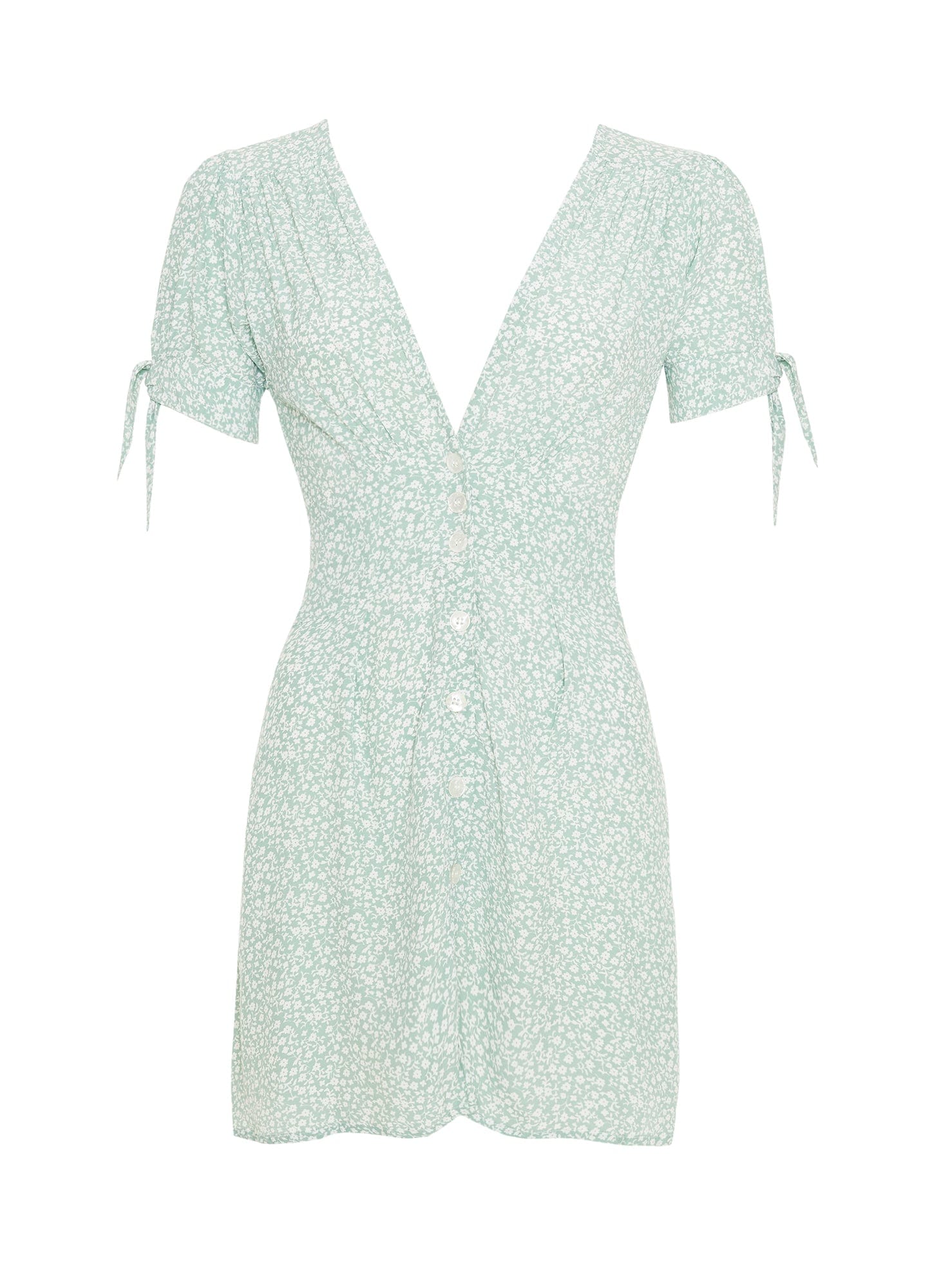 Kaia Floral Seafoam Marianne Mini Dress  - Final Sale